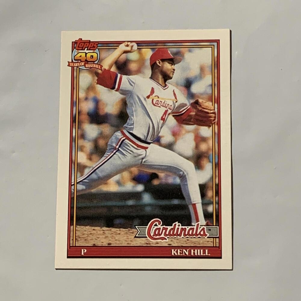 1991 Topps Ken Hill St. Louis Cardinals‎ Baseball Card #591